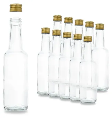 Obrázek produktu pro Sada 10 skleněných lahví s víčkem na šroub, objem 250 ml