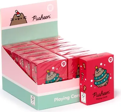 Zdjęcie produktu dla Standardowa talia kart do gry - Świąteczny kot Pusheen