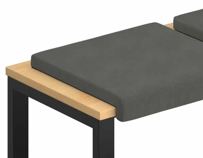 Obrázek produktu pro vidaXL Bankové polštáře, 4 kusy, materiál: tkanina "Cord", barva: tmavě šedá, hloubka: 35 cm