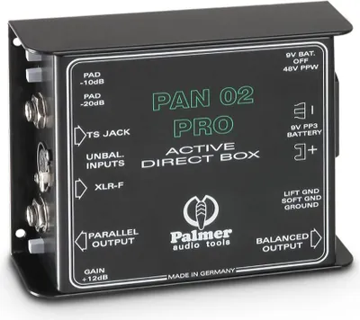Zdjęcie produktu dla Palmer PAN 02 PRO - Profesjonalny DI box aktywny, czarny