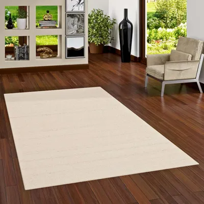 Produktbild von Natur Teppich Berber Aruna Wollweiss Grau Meliert, Größe:140x200 cm