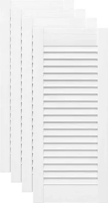 Image de Portes d'armoire à persiennes 4 pcs blanc 69x29,5 cm