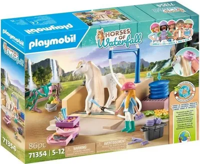 Produktbild von PLAYMOBIL Horses of Waterfall Isabella & Lioness Waschplatz, 71354, 86 Teile, Ab 5 Jahren