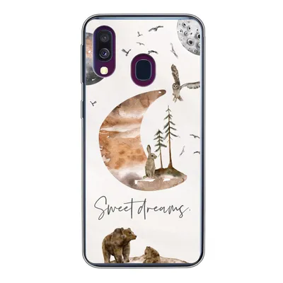 Produktbild von MuchoWow® Handyhülle Schutzhülle Hülle für Samsung Galaxy A40 Zitate - Kinder - Sprichwörter - Süße Träume - Jungen - Mädchen - Kinder Silikon Softcase Handy Hülle - Handy-Tasche