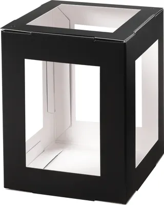 Produktbild von VBS Laternen-Rohling Eckig 13.5x13.5x18 cm Schwarz