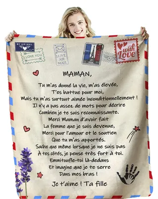 Produktbild von Personalisierte Weiche Decke - Liebevolles Geschenk für die Mutter