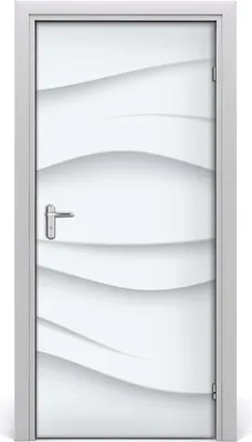 Produktbild von Tulup Türaufkleber 95x205 cm Dekorative Aufkleber Selbstklebend Wasserdichte Tapete Abnehmbar Schlafzimmer Wohnzimmer Wohnkultur - abstrakte Wellen