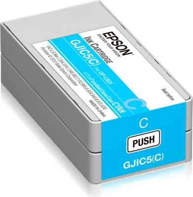Obrázok produktu pre Epson GJIC5(C): Ink cartridge for ColorWorks C831 (Cyan) (MOQ=10), Azúrová, 1 kusov