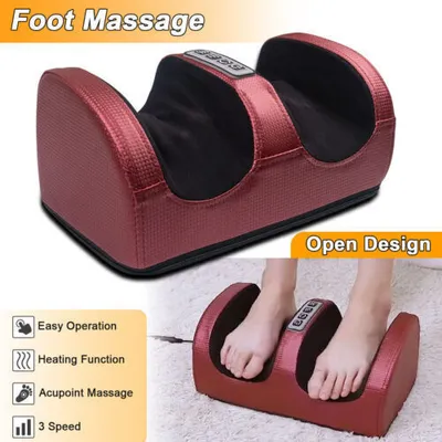 Produktbild von Masážní přístroj na nohy s tepelnou funkcí Shiatsu Elektrická hnětací reflexní masáž Masáž nohou (červená)