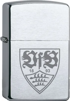 Produktbild von Zippo VfB Stuttgart Feuerzeug chrom Benzin Sturmfeuerzeug Original Fanartikel