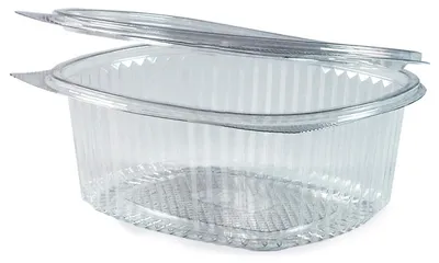Produktbild von 500x Feinkostbecher oval klar mit Deckel 250 ml (PET)