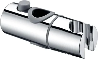 Produktbild von Universelle Duschhalterung ohne Bohren, Handbrausehalter für Gleitschiene, Drehbar, ABS Chrom, 19-20.6 mm