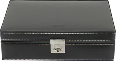Image de Friedrich Lederwaren boîte de montres boîte de montres en cuir noir pour 10 montres