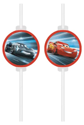 Produktbild von 4 Trinkhalme / Strohhalme - Cars