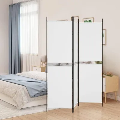 Obrázok produktu pre Paravent, 3-dielny, biely, 150 x 180 cm, látkový, ako priestorový delič