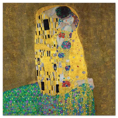 Image de Giallobus - Le baiser - Gustav Klimt - 100L x 100l cm - Tableau - Verre acrylique