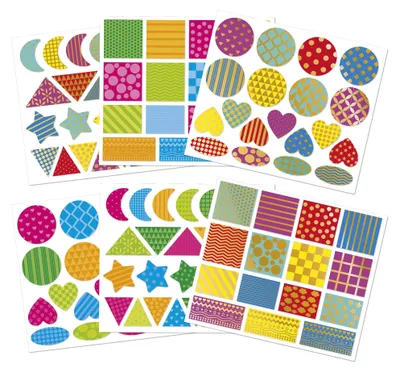 Zdjęcie produktu dla Janod - 150 Große Gummibärchen - Ideal ab 18 Monaten - Sticker Aufkleber - Geometrische Formen - Kreatives Gestalten Kind - Lernen für Feinmotorik und