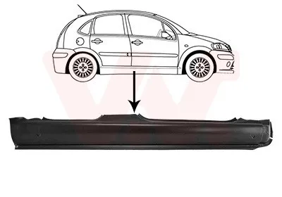 Produktbild von VAN WEZEL 0925104 Schweller Reparaturblech Einstiegblech Rechts für CITROËN C3 I Schrägheck (FC, FN)