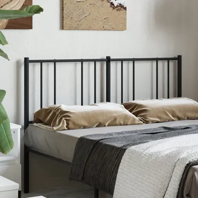 Obrázek produktu pro The Living Store Čelo postele kovové černé 150 cm