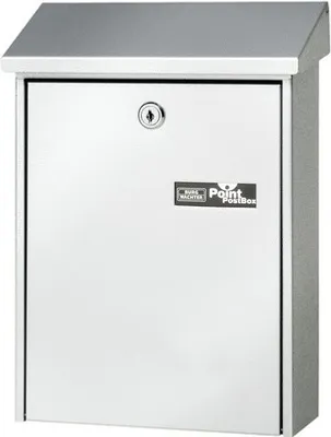 Produktbild von Burg Wächter Briefkasten Stahl pulverbeschichtet BxHxT 225/305/75 mm Castello 420 silber mit Klappe