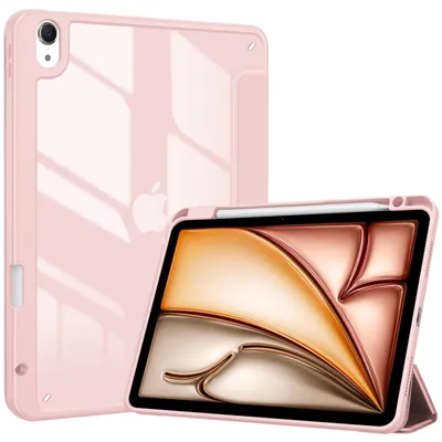 Produktbild von ProCase Hülle für iPad Air 11 Zoll (M4 2026/M3 2025/M2 2024)/ iPad Air 6/5/4 Gen 10,9 Zoll (2022/2020) mit Stifthalter, Case Cover mit transparenter Rückseitenschale Schutzhülle -Rosa