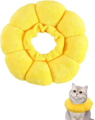 Produktbild von Kleiner Halskragen für Katzen und kleine Hunde, weiches Leckbeschutz nach Operation, bequemer Elisabethanischer Halsband für die Heilung
