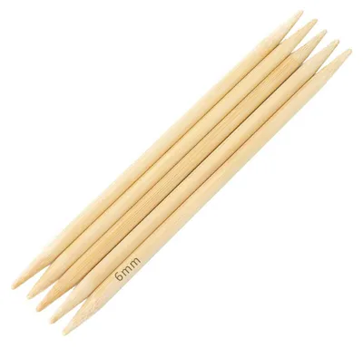 Bambus Nadelspiel Strumpfstricknadeln Gr.6