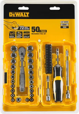 Produktbild von DEWALT DWMT81610-0 - Set de Elektrowerkzeuge de Antrieb de 1/4 Zoll mit Anti-Korrosionseigenschaften und control de Rändelgriff für den Heim-, Heimwerker- und Profibereich, gelb und.
