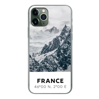 Produktbild von MuchoWow® Handyhülle Schutzhülle Hülle für iPhone 11 Pro Frankreich - Berge - Schnee Silikon Softcase Handy Hülle - Handy