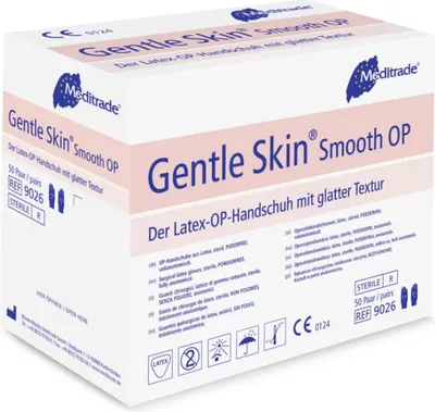 Produktbild von 4x Gentle Skin® Smooth OPOP-Handschuh aus Latex, steril, puderfrei, Gr. 7,5 | Packung (50 Stück)