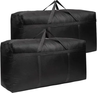 Image de Grands sacs de déménagement imperméables pour vêtements - 2 pièces, 150 l, tissu Oxford 600D