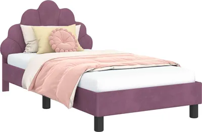 Obrázek produktu pro vidaXL Dětský rám postele s čelem fialový 80 x 160 cm sametový