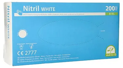 Immagine prodotto di 2000 Medi-Inn Guanti Medi-Inn®, nitrile senza polvere bianco bianco taglia L 93031