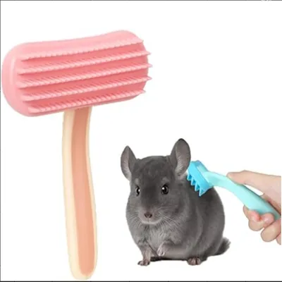 Imagen del producto de Cepillo de silicona suave, 1 unidad, para mascotas pequeñas, para el cuidado del pelaje