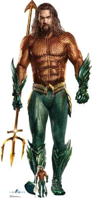 Produktbild von Aquaman mit Dreizack Pappaufsteller