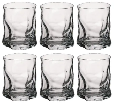Image de Sorgente 340350 Verres à whisky, 420 ml, verre transparent, lot de 6