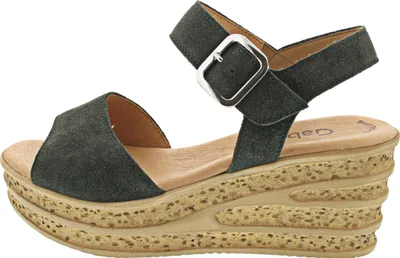 Produktbild von Gabor Sandalen admiral mit Keilsohle, Plateau in Korkoptik, gepolsterter Decksohle, Knöchelriemchen