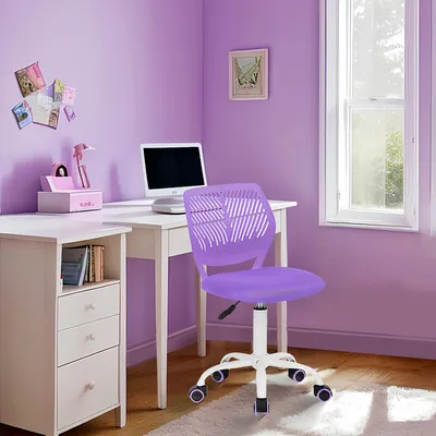 Obrázok produktu pre Kancelárska stolička pre deti značky FurnitureR, otočná stolička s nastaviteľnou výškou a malým operadlom