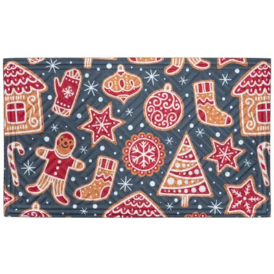 Produktbild von Gummi Fußmatte, e-floor , 45x75 cm, Lima Cookie Mania – solide, rutschfest für drinnen und draußen, unter Türen, auf Terrassen, Balkonen