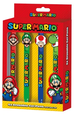 Obrázok produktu pre Super Mario Radierbarer Gelstift 4er-Pack