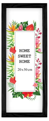 Produktbild von MG Design Schwarz Bilderrahmen 20 x 50 cm - Aus echtem Holz mit Acrylglas, zum Aufhängen & Aufstellen, für Fotos, Poster & Puzzle