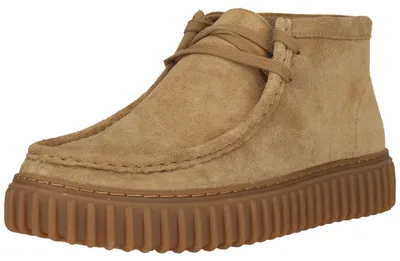 Produktbild von CLARKS Stiefelette Torhill Hi Dark Sand Suede mit weicher, atmungsaktiver Innensohle 5232 Dark Sand Suede 43