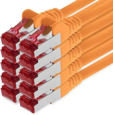 Image de Câble Ethernet à double protection - 10 x 2 mètres - Orange