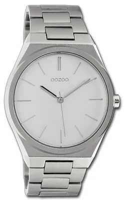 Immagine prodotto di Oozou, orologio da polso vintage, collezione uomo/donna, cinturino in metallo argentato, movimento al quarzo, display analogico, modello D3UOC10336