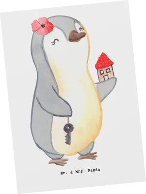 Produktbild von Mr. & Mrs. Panda Postkarte Immobilienkauffrau Herz - Weiß - Geschenk, Ausbildung, Immobilienmaklerin, Postkarten, Ansichtskarten, bildkarte, Ansichtskarte, Fotokarte
