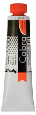 Image de Cobra Study Peinture à l'huile mélangeable à l'eau en tube 40 ml, vert olive 620