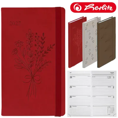 Produktbild von Herlitz Buchkalender Slimtimer Lady 2027, Jahr / Farbe:2027 / rot