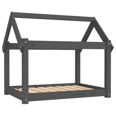Image de vidaXL Lit pour chien Gris 81x60x70 cm Pin massif