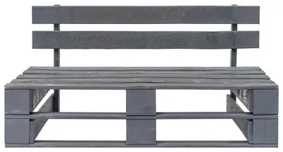 Obrázok produktu pre vidaXL Vonkajšia lavička Palettes Holz Grau