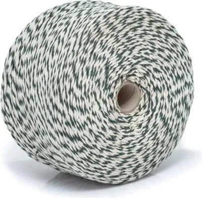 Image de Ficelle de coton blanche et verte 1kg